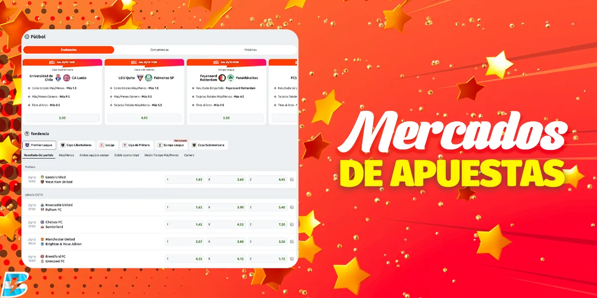 Mercados de apuestas de fútbol